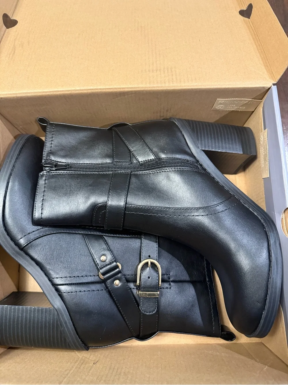 Liz Claiborne LC Olinda Black Ankle Booties Women’s Size 6.5M Memory Foam New IB - Picture 9 of 11